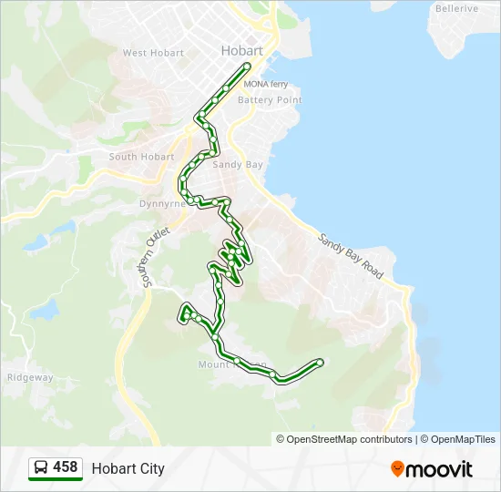 458 Bus Line Map