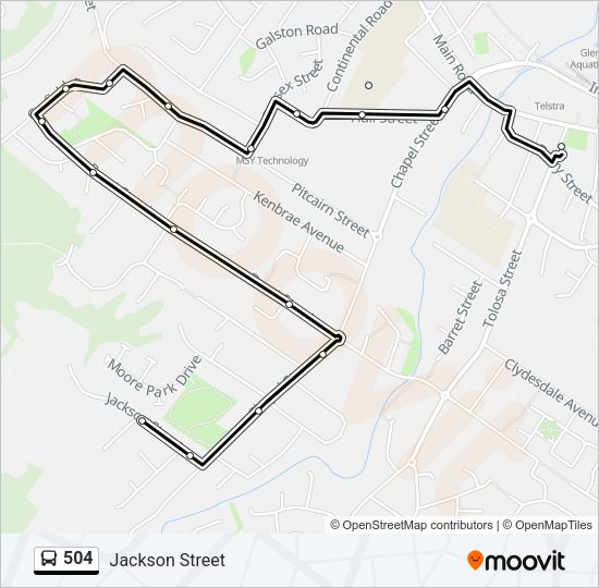 504 Bus Line Map