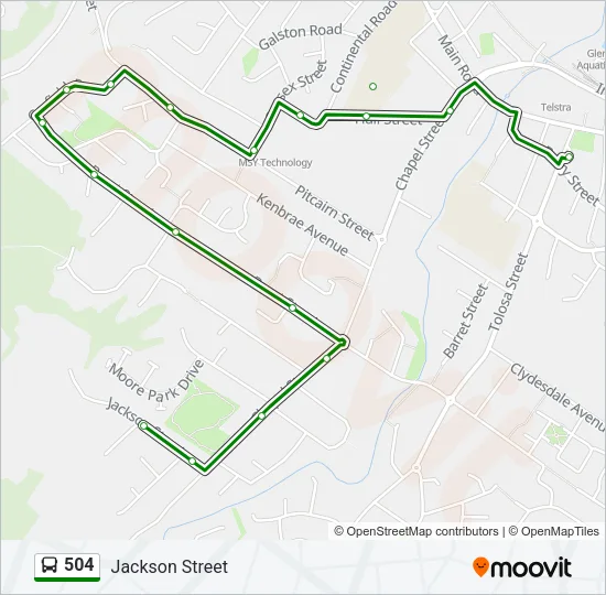 504 Bus Line Map