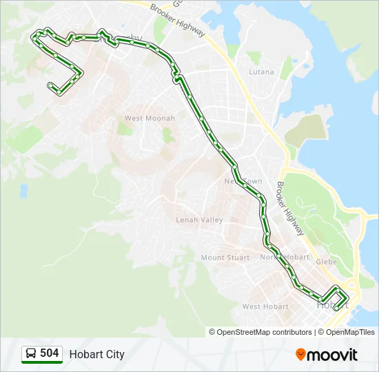 504 Bus Line Map