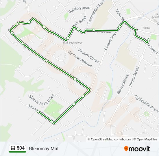 Mapa de 504 de autobús