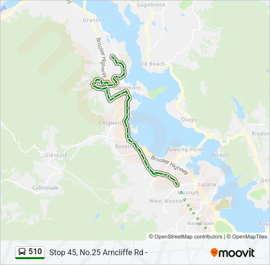 510 Bus Line Map