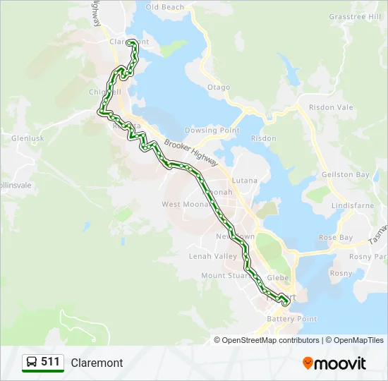 511 Bus Line Map