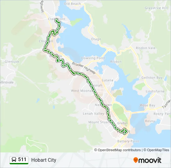 511 Bus Line Map