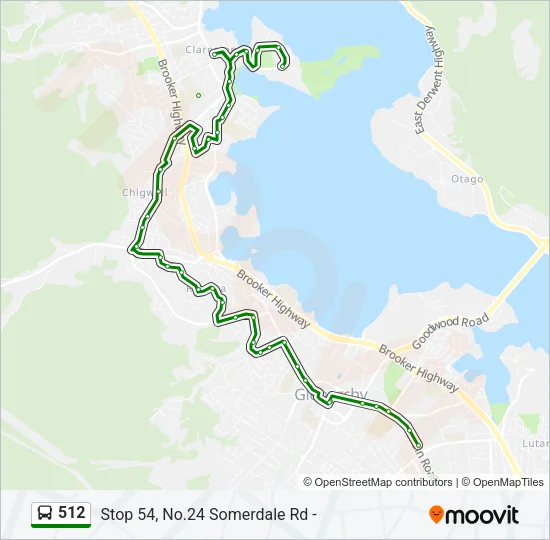 512 Bus Line Map