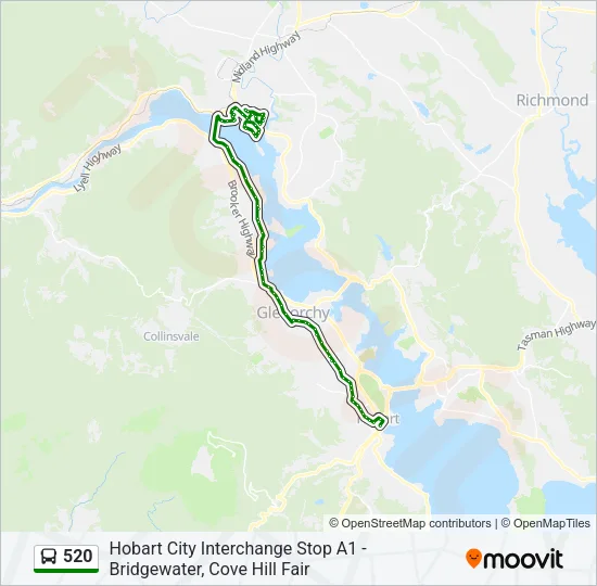 520 Bus Line Map