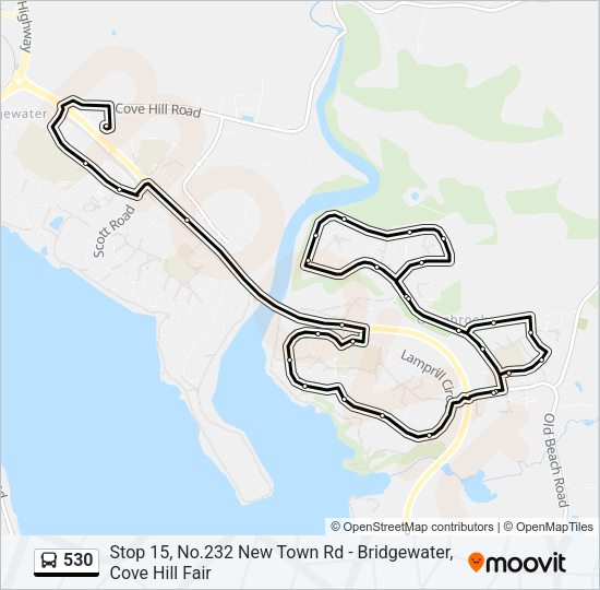 530 Bus Line Map