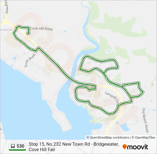 530 Bus Line Map