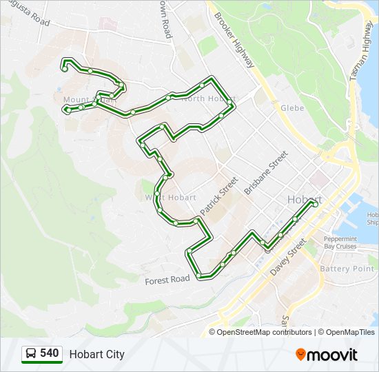 540 bus Line Map