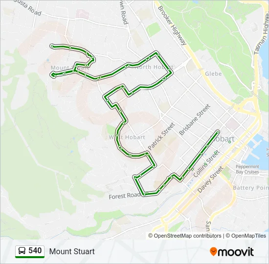 540 Bus Line Map