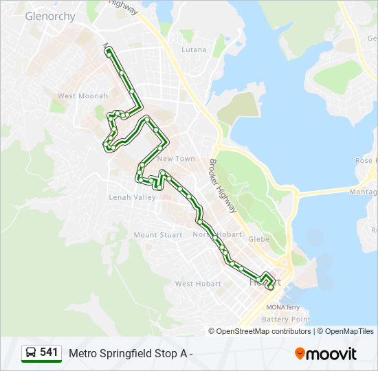 Mapa de 541 de autobús