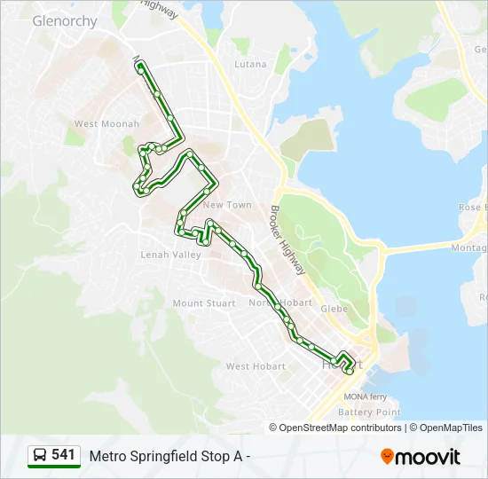 541 Bus Line Map
