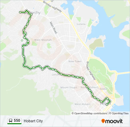 550 Bus Line Map