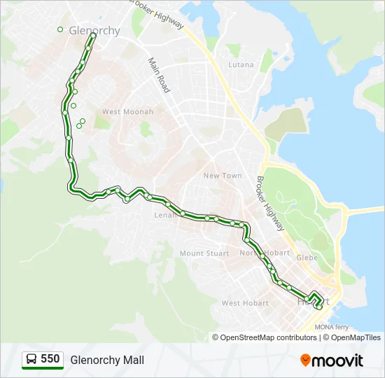 550 Bus Line Map