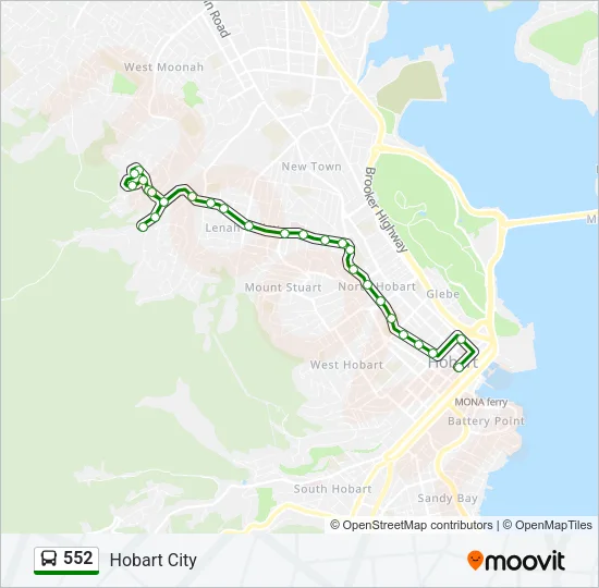 552 Bus Line Map