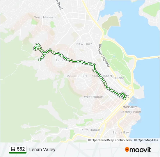 552 Bus Line Map
