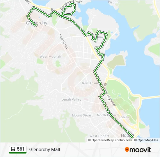561 Bus Line Map