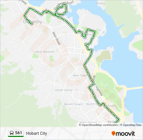 561 Bus Line Map