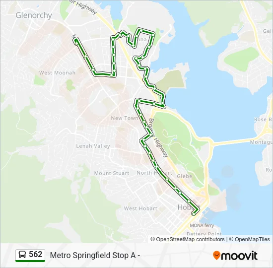 562 Bus Line Map
