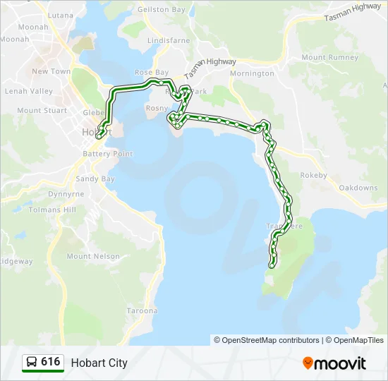 616 Bus Line Map