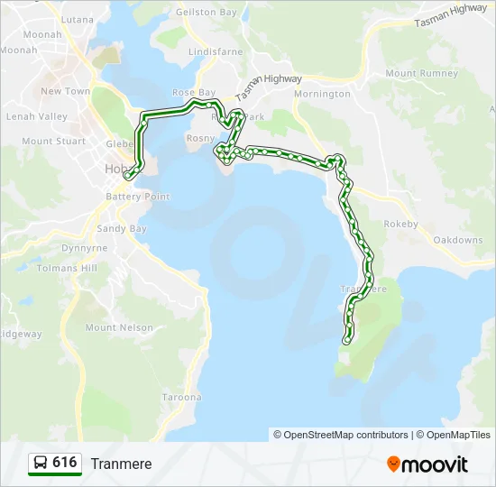 616 Bus Line Map