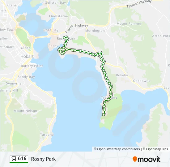 616 Bus Line Map