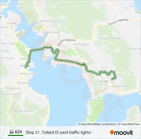 624 Bus Line Map