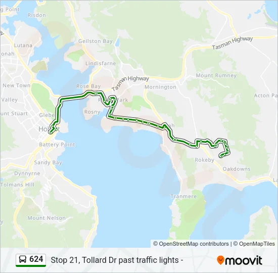624 Bus Line Map