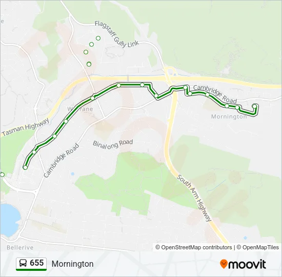 655 Bus Line Map