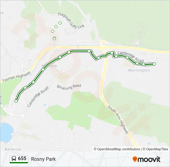 655 Bus Line Map