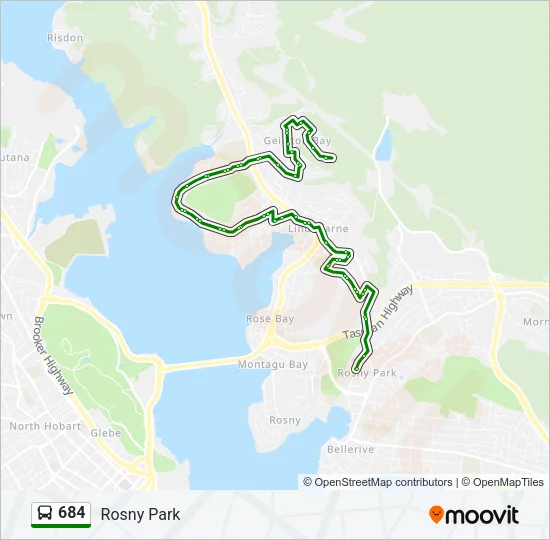 684 Bus Line Map