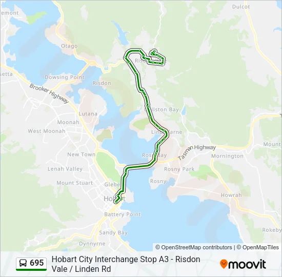 695 Bus Line Map