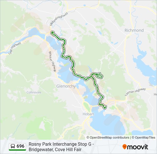 696 Bus Line Map