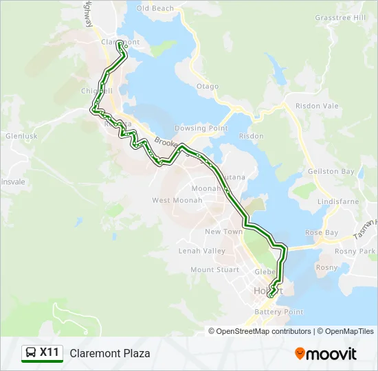 X11 Bus Line Map