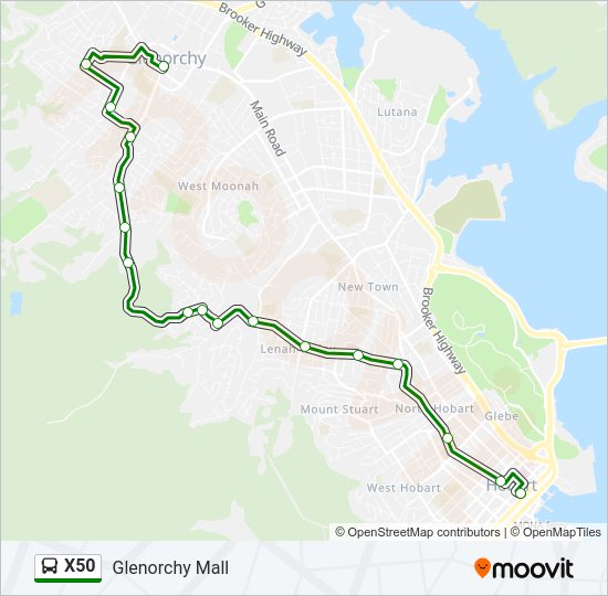 X50 Bus Line Map