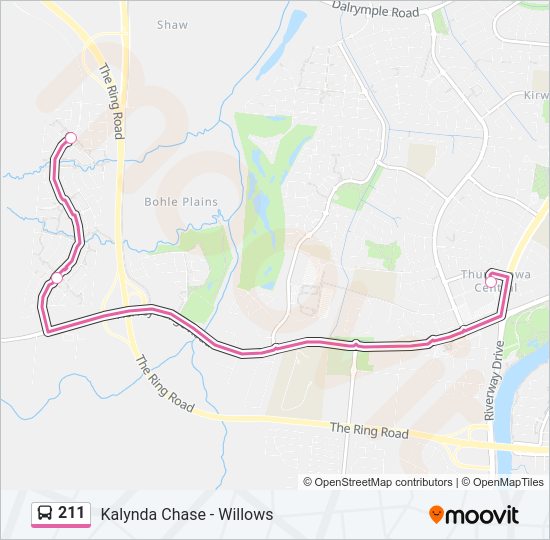 211 Bus Line Map
