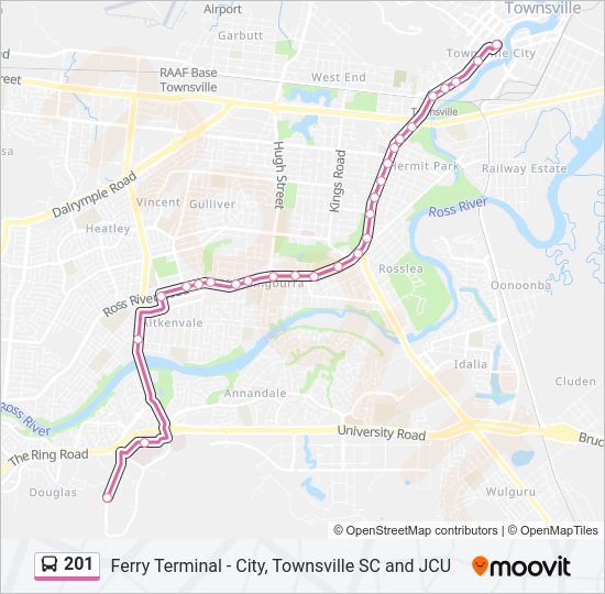 201 Bus Line Map