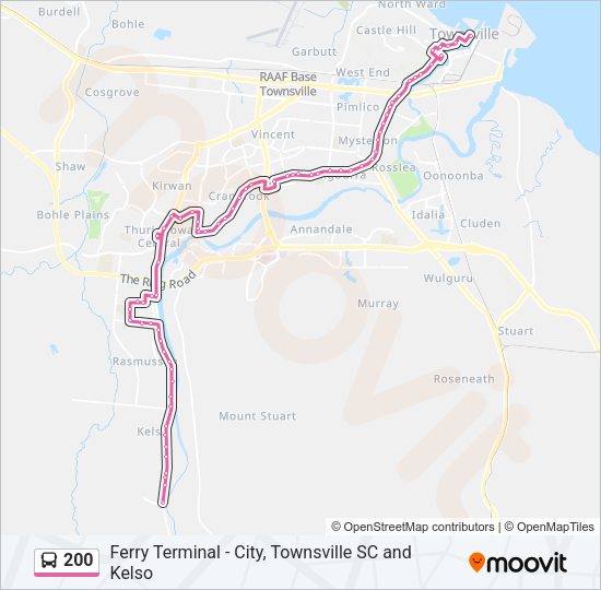 200 Bus Line Map