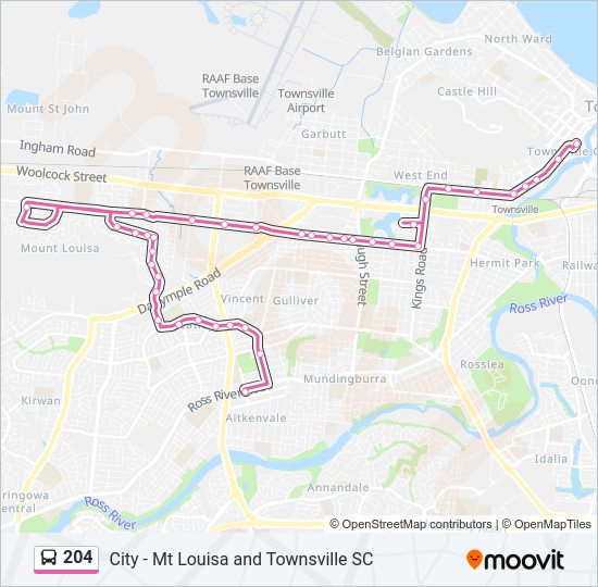 204 Bus Line Map