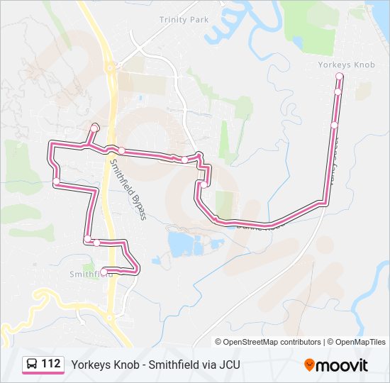 112 bus Line Map