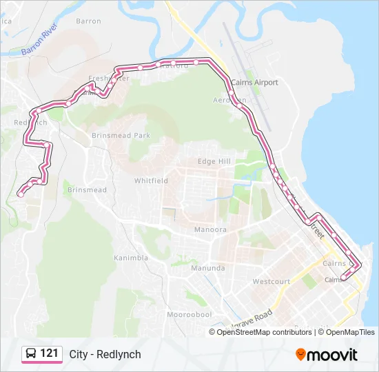 121 Bus Line Map