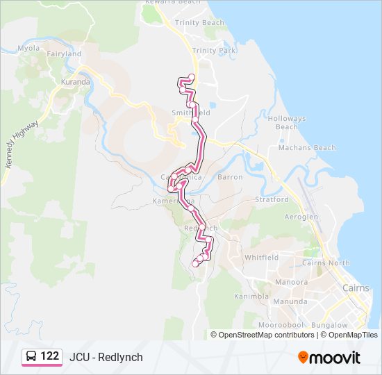 122 bus Line Map