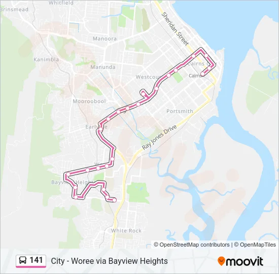 141 Bus Line Map