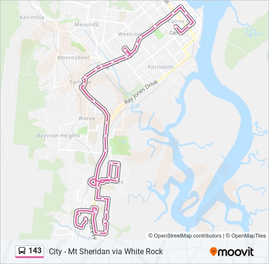 143 bus Line Map