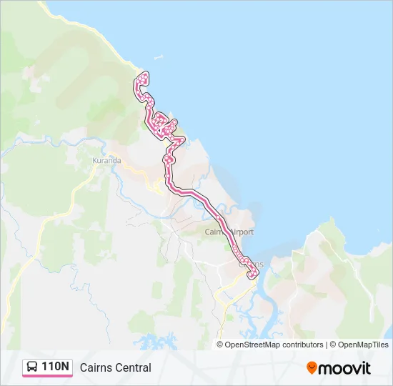 110N Bus Line Map