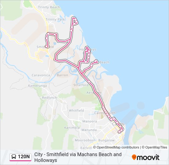 120N bus Line Map