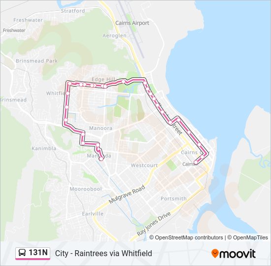 131N bus Line Map