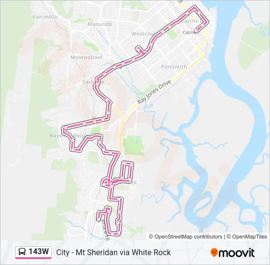 143W Bus Line Map
