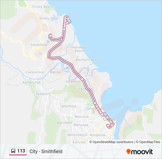 113 Bus Line Map