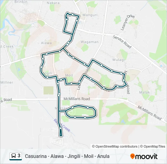3 Bus Line Map
